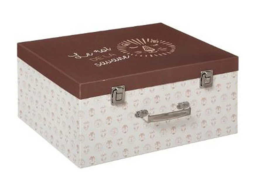 Lot de 3 Boîtes "Sweet Safari" 36cm Naturel