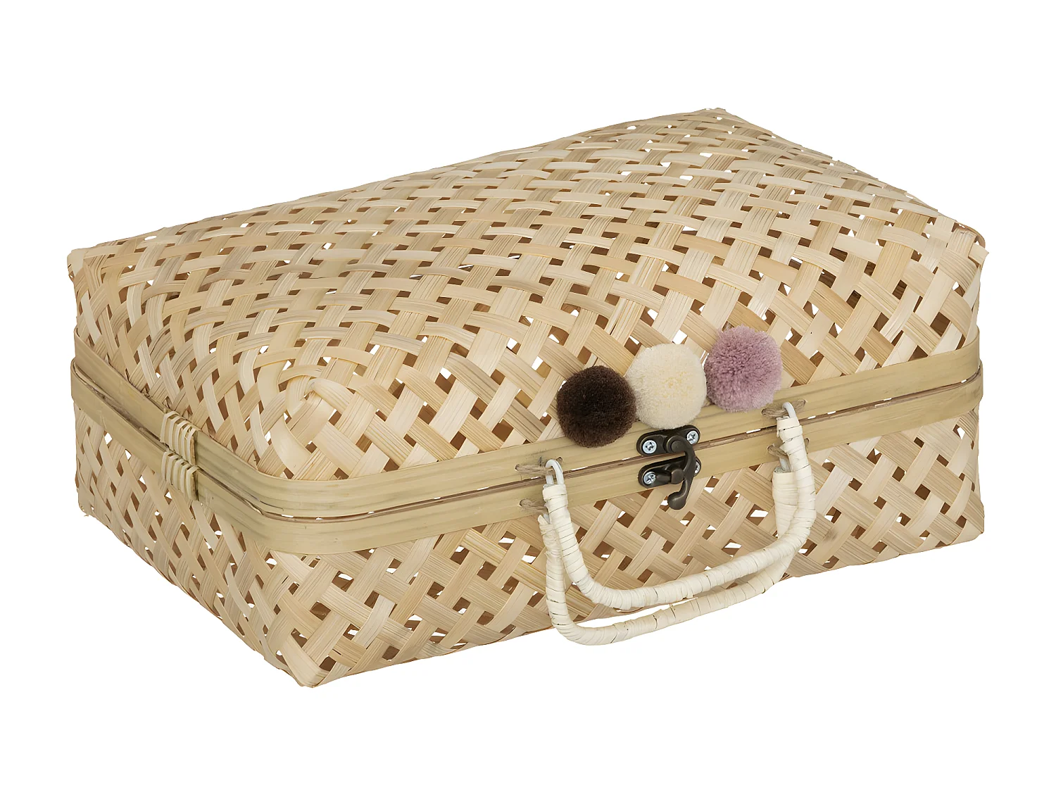 Lot de 2 Valises Déco "Campagne" 38cm Beige