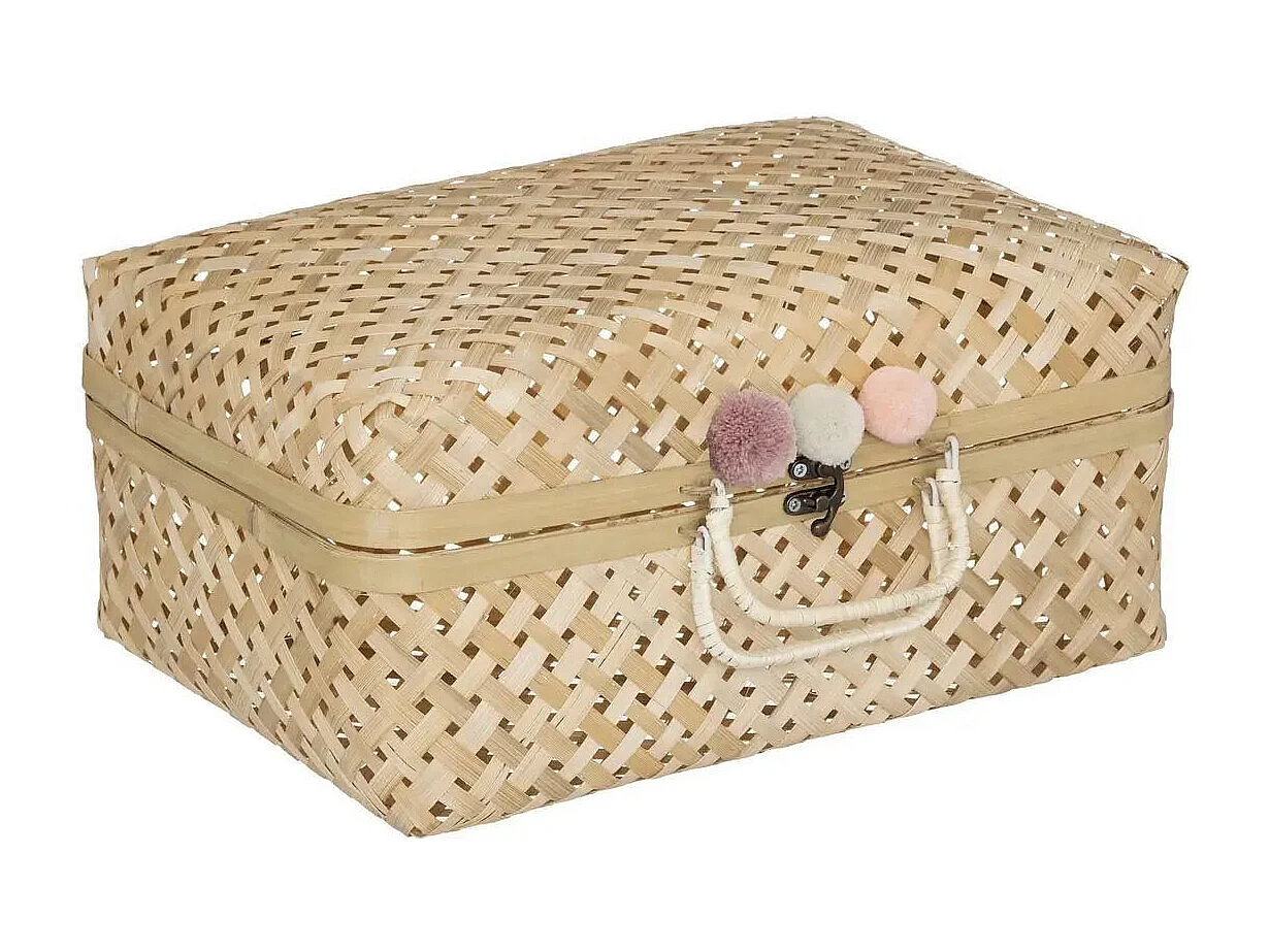 Lot de 2 Valises Déco "Campagne" 38cm Beige