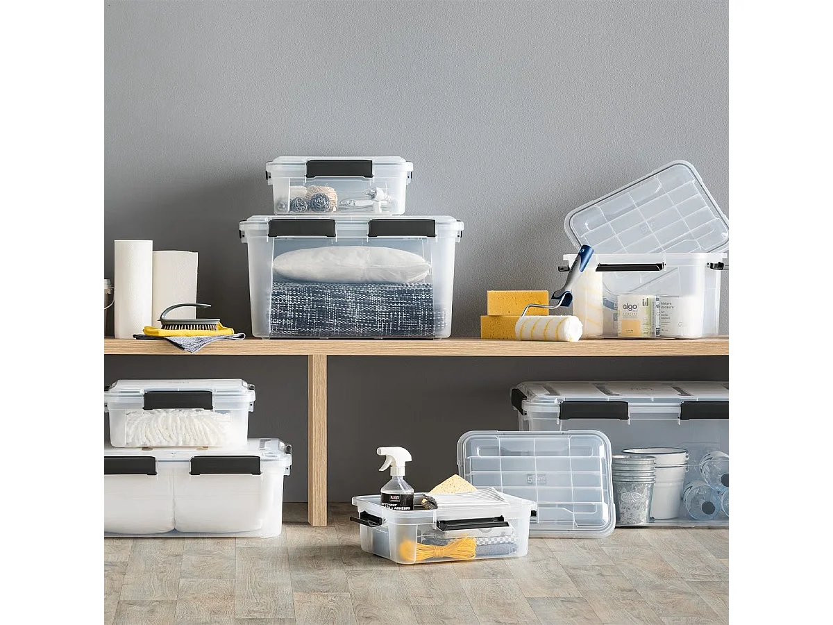 Boîte de Rangement "Protection" 32L Transparent