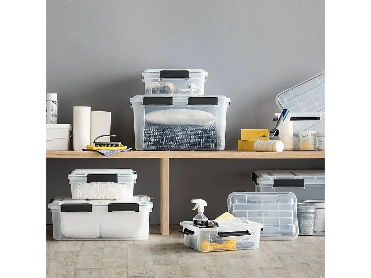 Boîte de Rangement "Protection" 32L Transparent