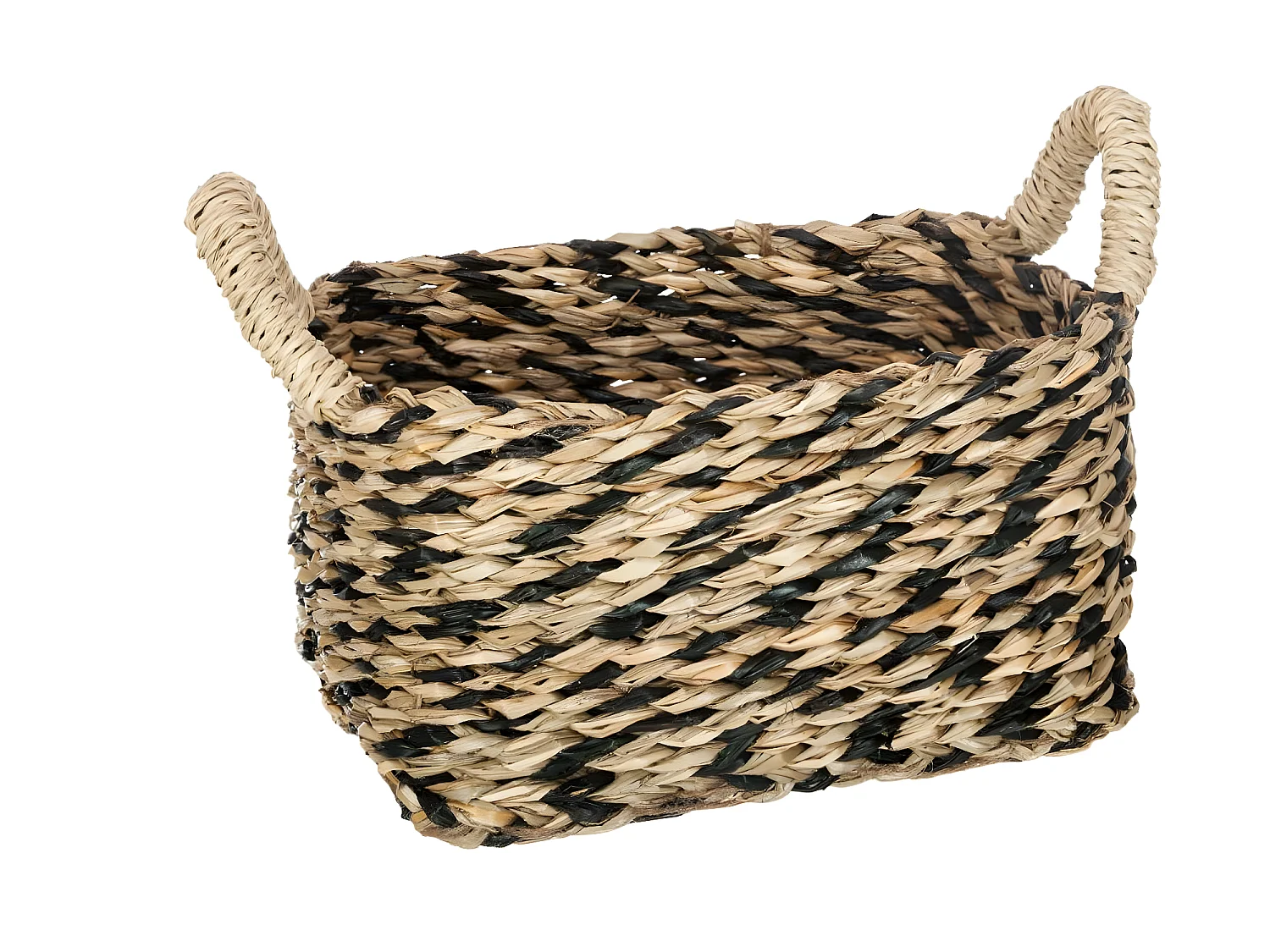 Lot de 3 Paniers de Rangement à Anses "Seagrass" 19cm Noir