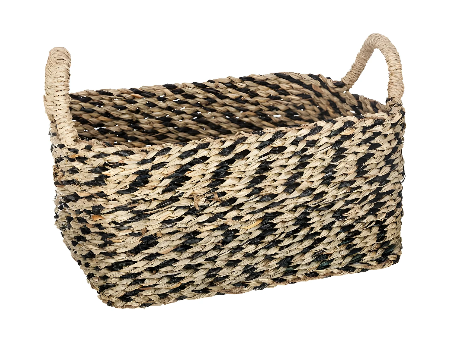 Lot de 3 Paniers de Rangement à Anses "Seagrass" 19cm Noir