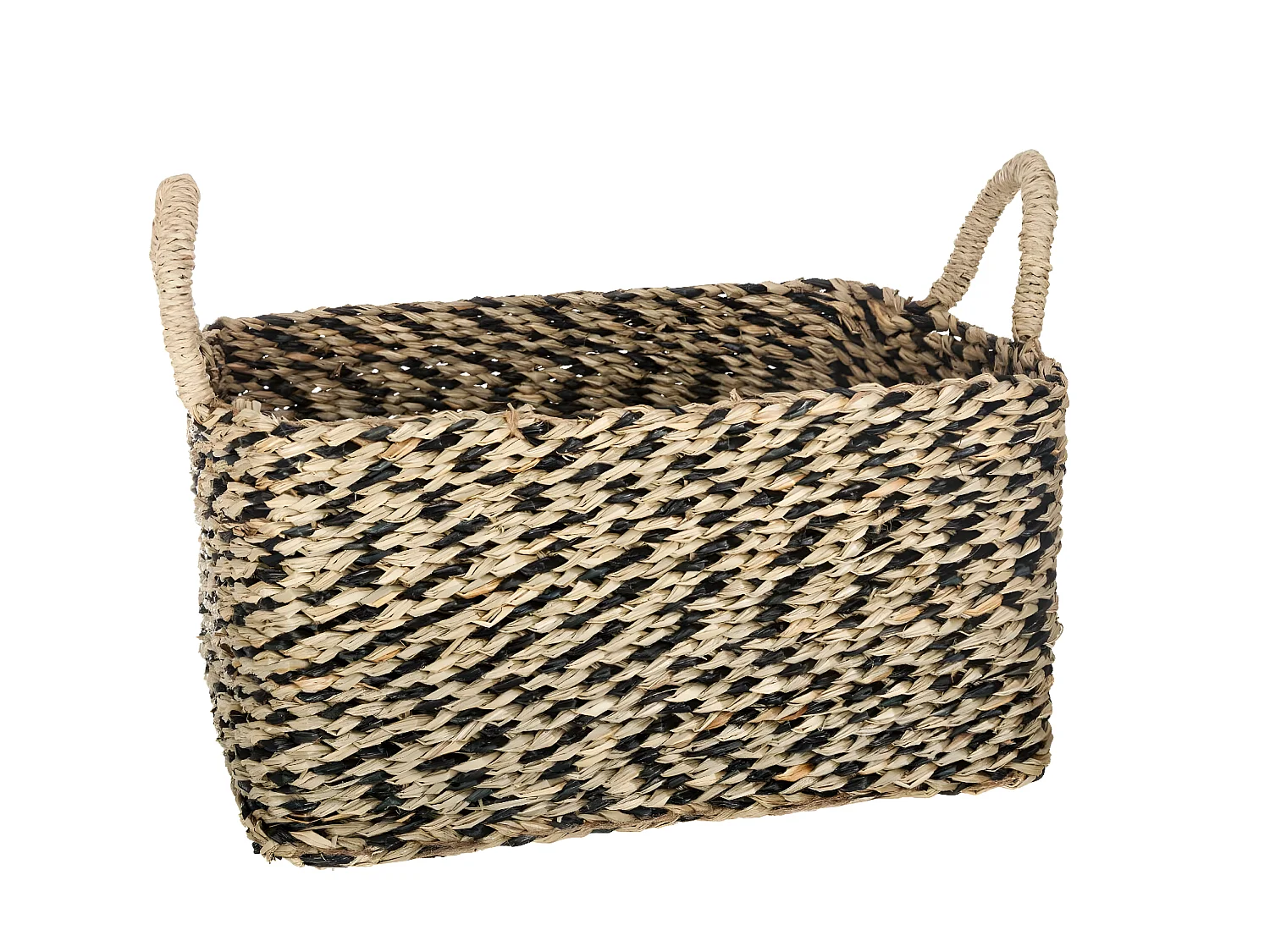 Lot de 3 Paniers de Rangement à Anses "Seagrass" 19cm Noir