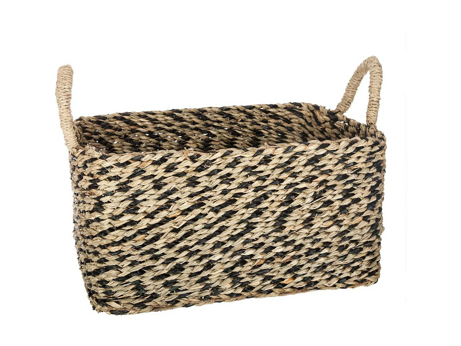 Lot de 3 Paniers de Rangement à Anses "Seagrass" 19cm Noir