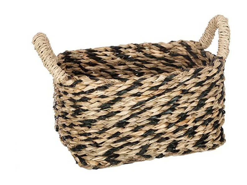 Lot de 3 Paniers de Rangement à Anses "Seagrass" 19cm Noir