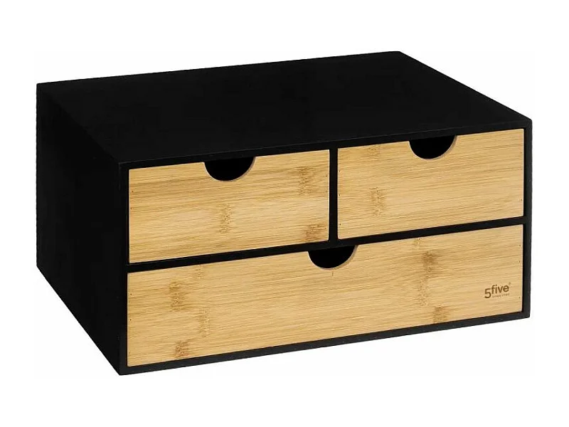 Tour de Rangement Bureau "Bava" 31cm Noir