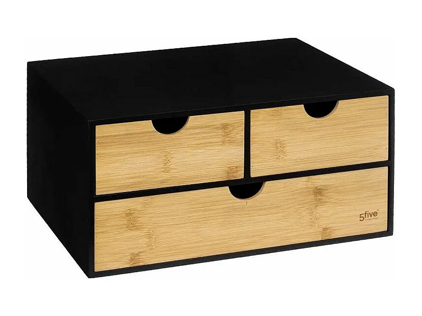 Tour de Rangement Bureau "Bava" 31cm Noir