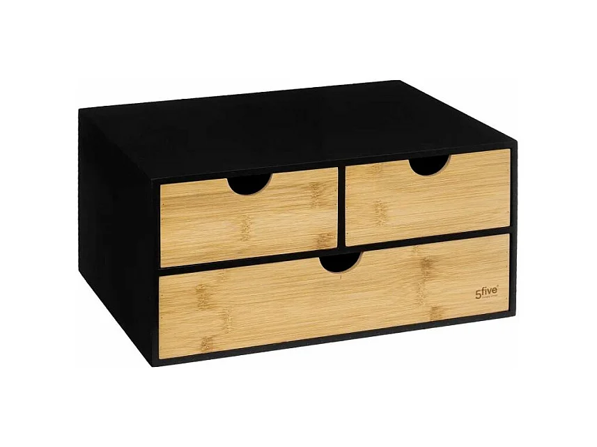 Tour de Rangement Bureau "Bava" 31cm Noir
