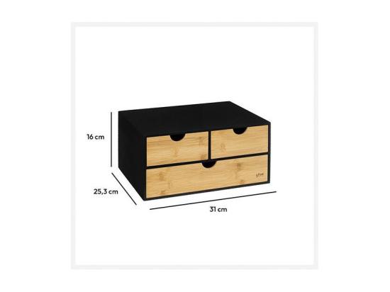 vente unique Tour de Rangement Bureau "Bava" 31cm Noir