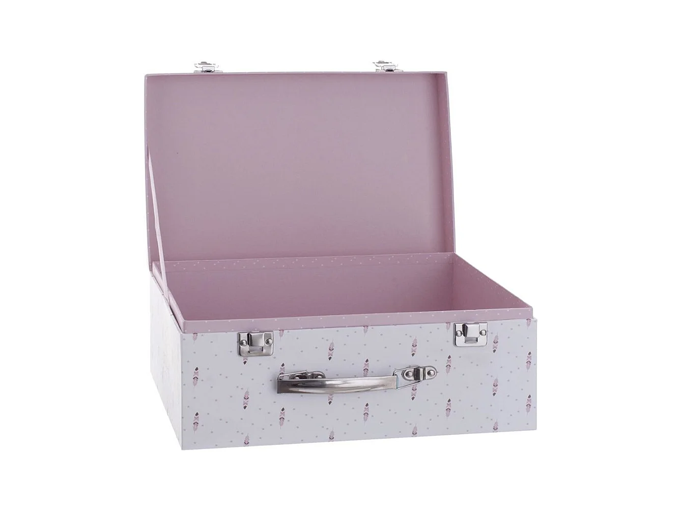 Set de 3 Boîtes de Rangement "Malle" 36cm Rose