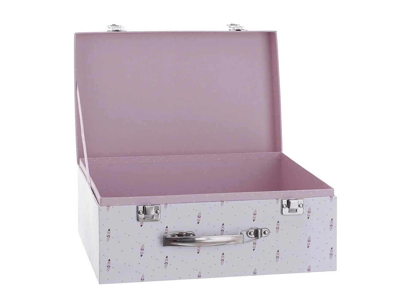 Set de 3 Boîtes de Rangement "Malle" 36cm Rose
