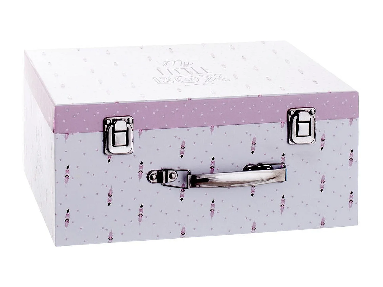 Set de 3 Boîtes de Rangement "Malle" 36cm Rose