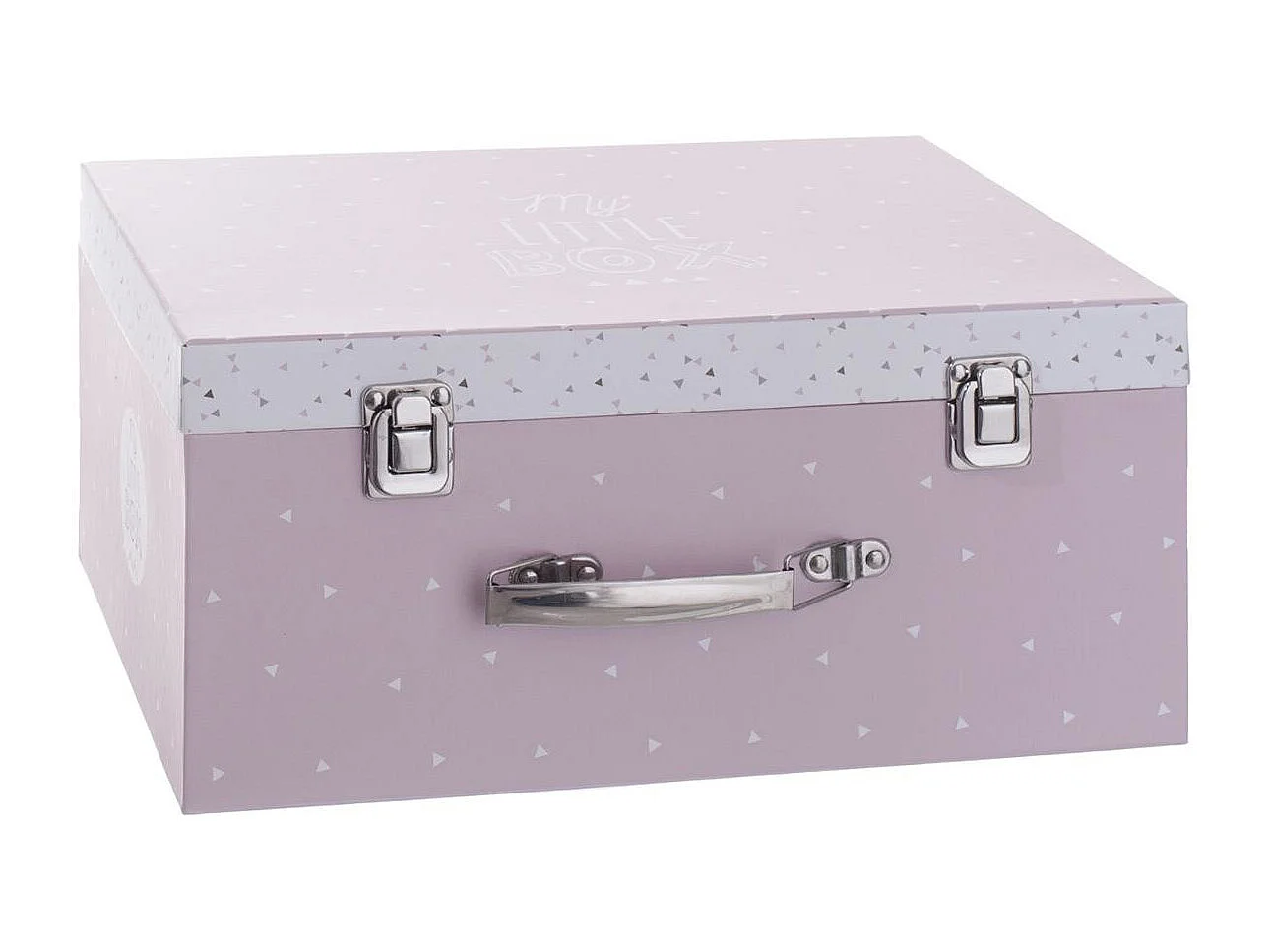 Set de 3 Boîtes de Rangement "Malle" 36cm Rose