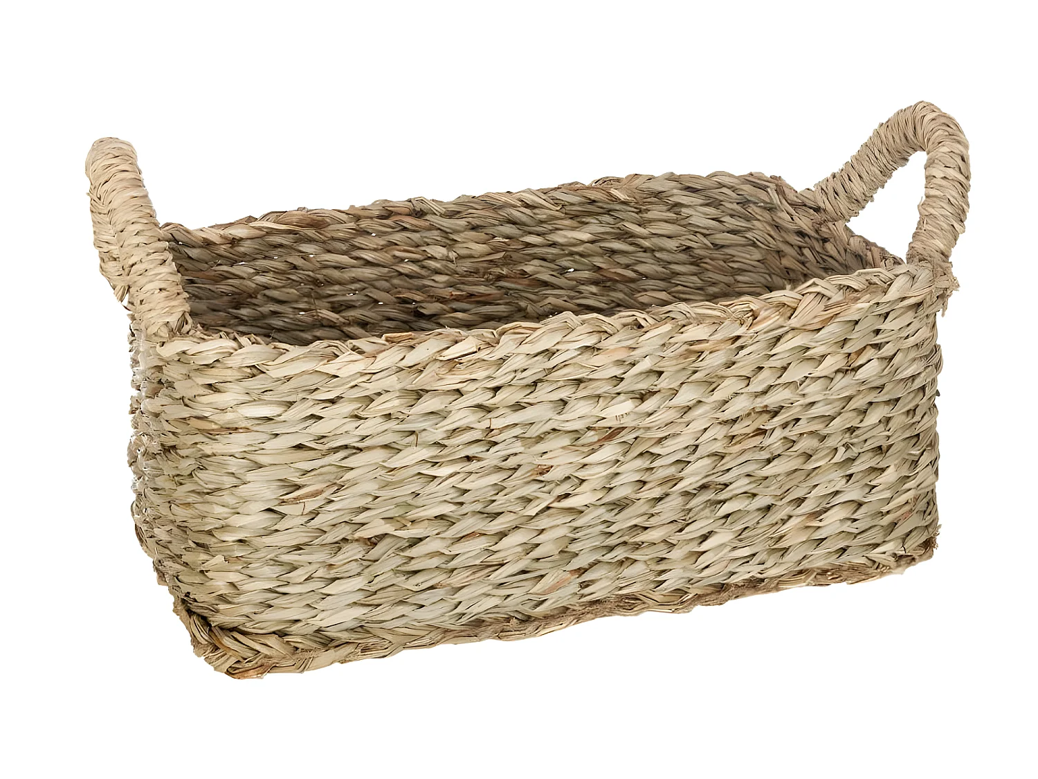 Lot de 3 Paniers de Rangement à Anses "Seagrass" 36cm Naturel