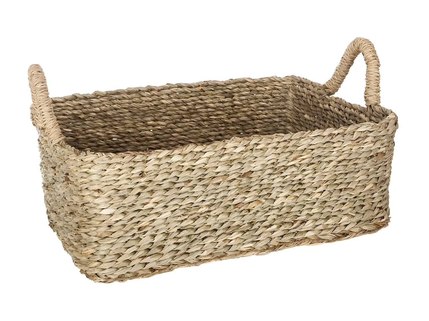 Lot de 3 Paniers de Rangement à Anses "Seagrass" 36cm Naturel