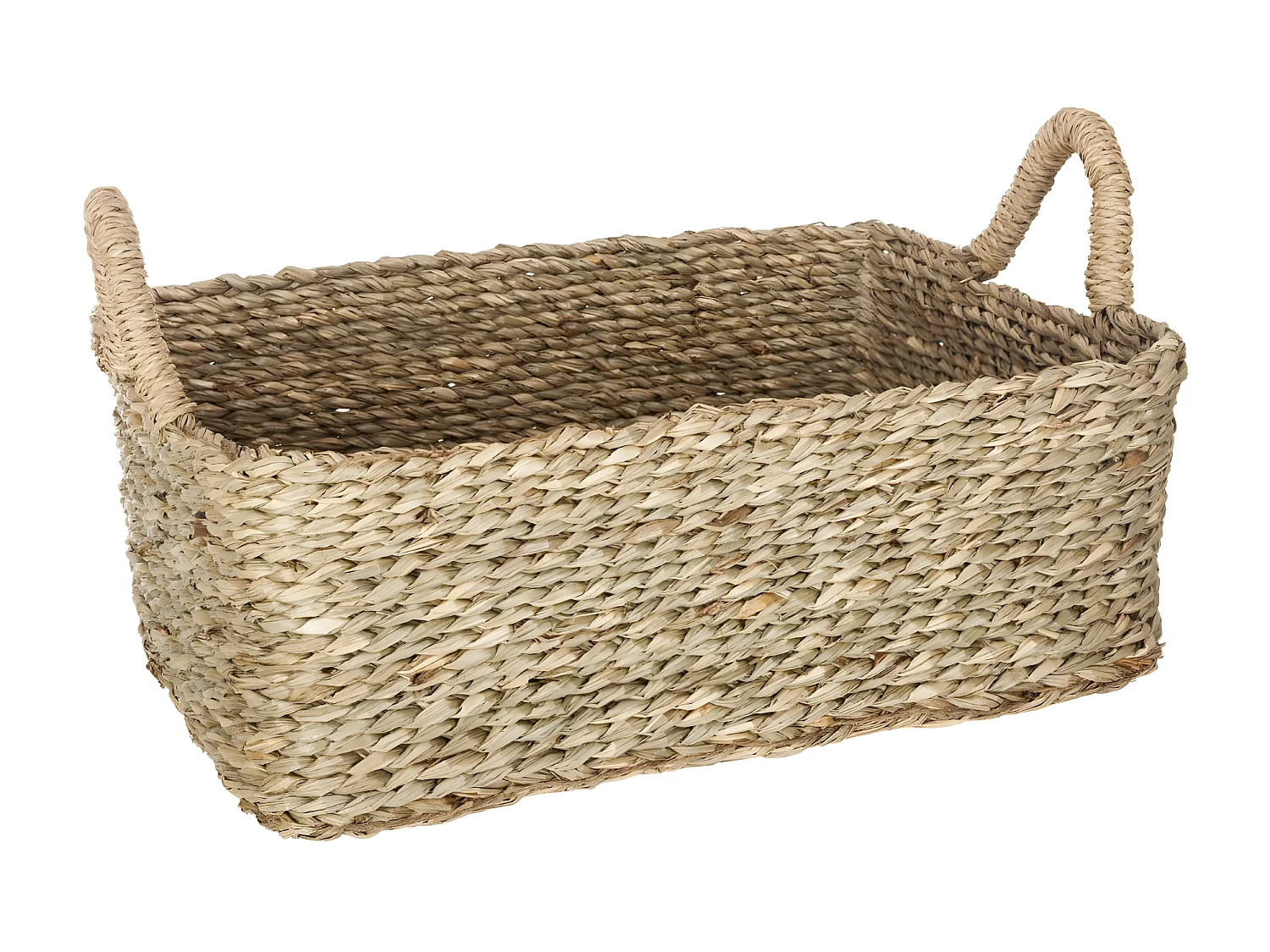 Lot de 3 Paniers de Rangement à Anses "Seagrass" 36cm Naturel