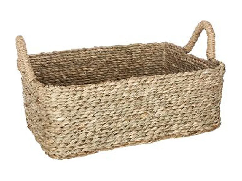 Lot de 3 Paniers de Rangement à Anses "Seagrass" 36cm Naturel