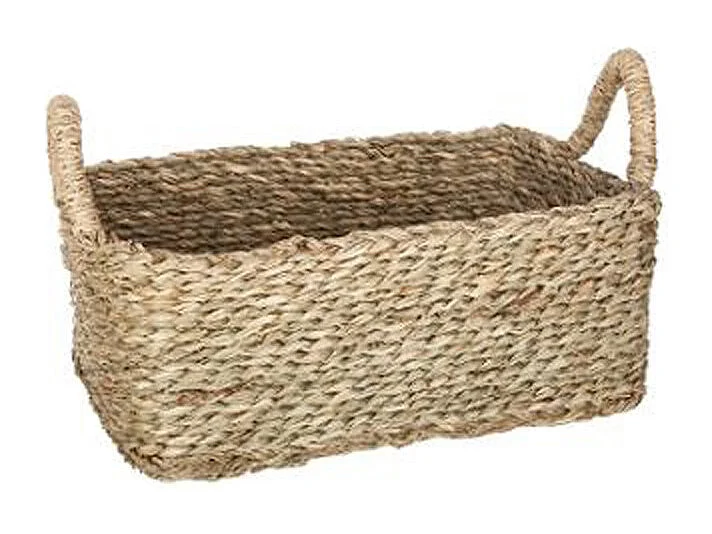 Lot de 3 Paniers de Rangement à Anses "Seagrass" 36cm Naturel