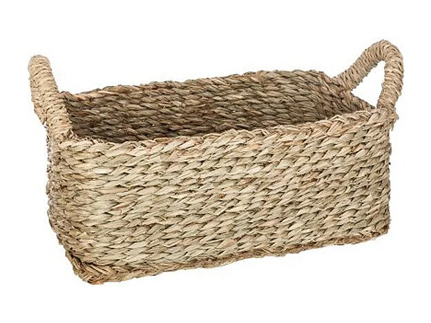 Lot de 3 Paniers de Rangement à Anses "Seagrass" 36cm Naturel
