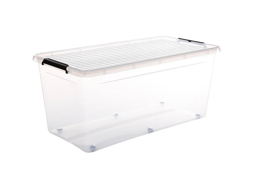 Boîte de Rangement à Roulettes "Easy Roll" 75L Transparent