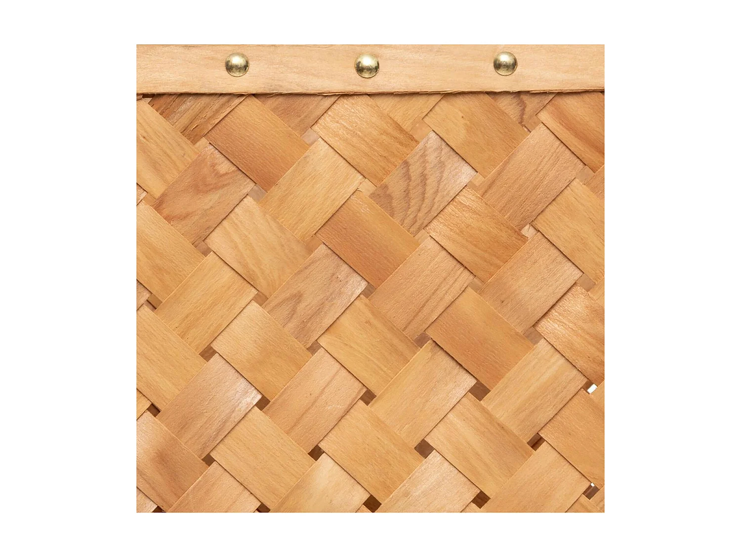 Lot de 3 Paniers de Rangement "Bois" 37cm Caramel