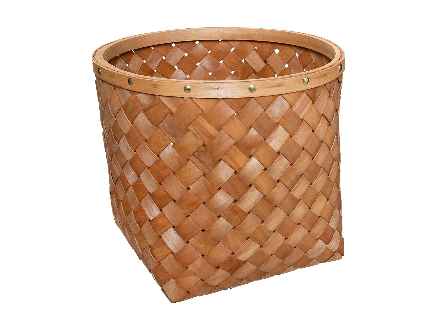 Lot de 5 Paniers de Rangement "Bois" 37cm Caramel