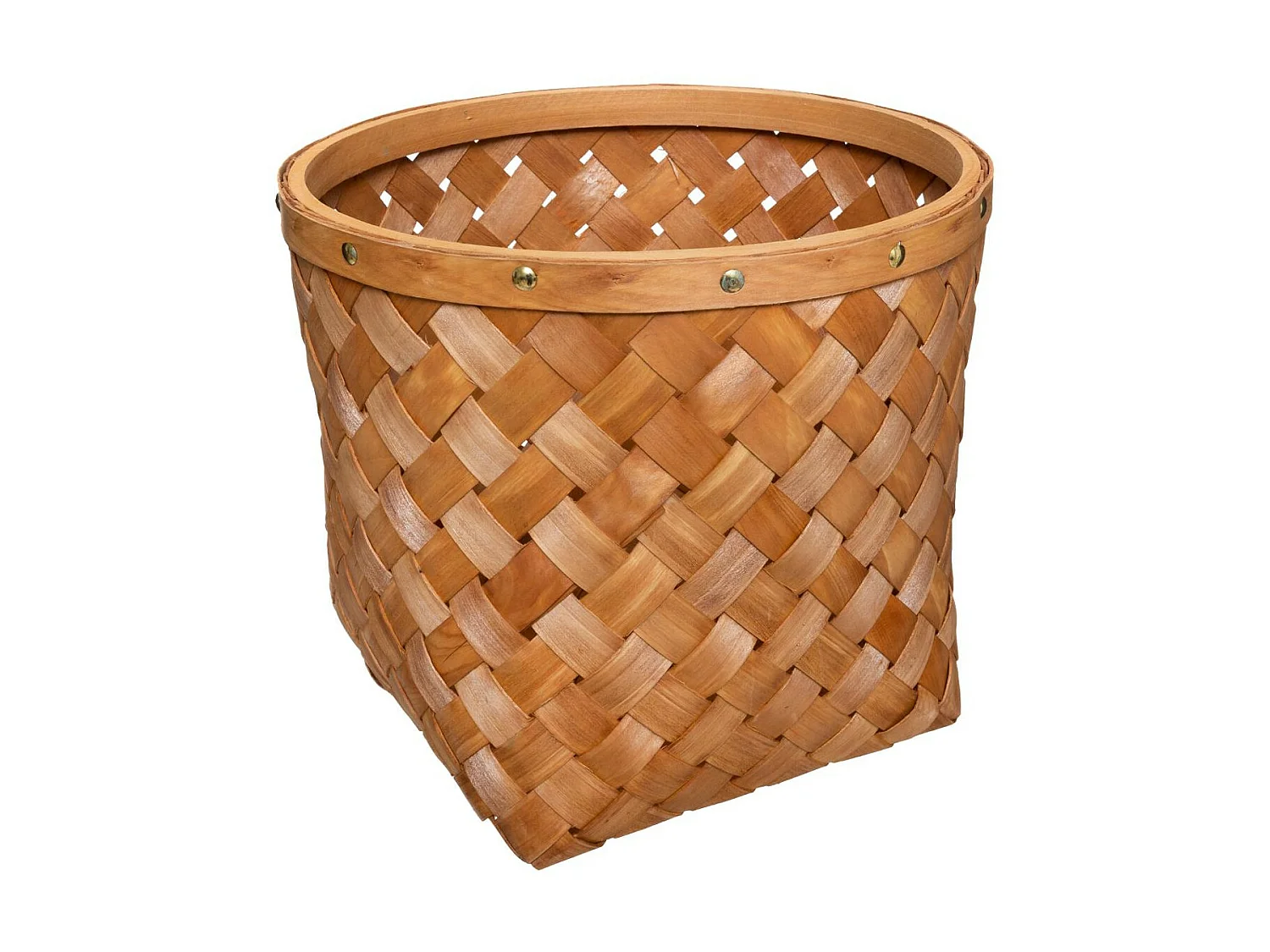 Lot de 5 Paniers de Rangement "Bois" 37cm Caramel