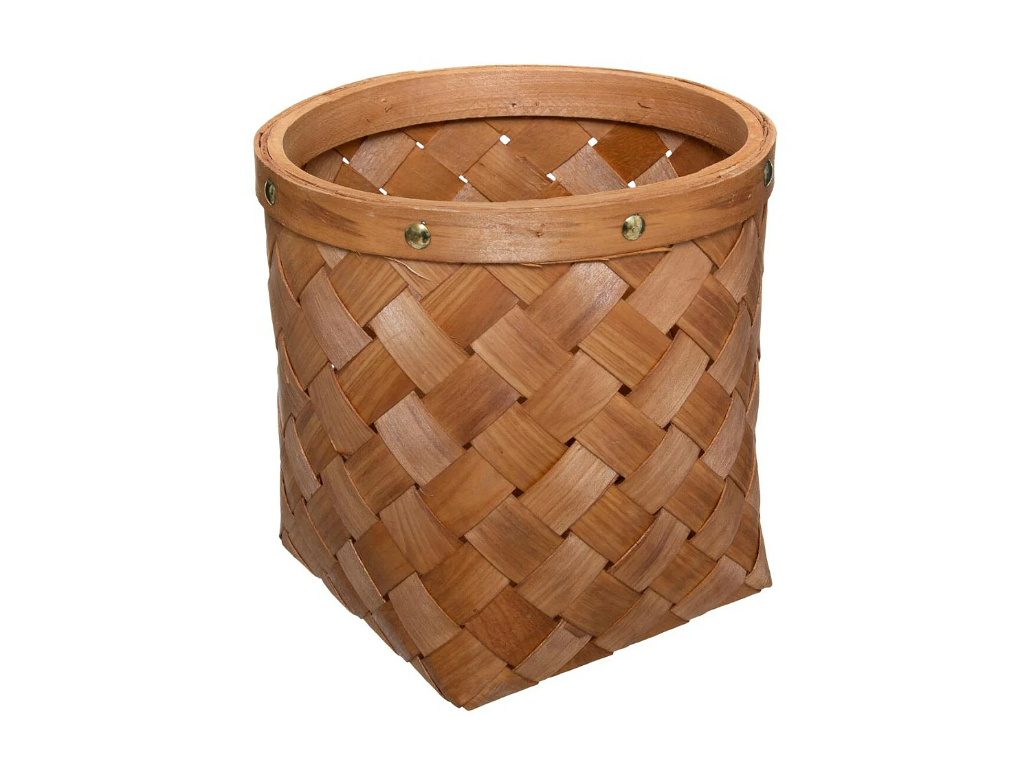 Lot de 5 Paniers de Rangement "Bois" 37cm Caramel