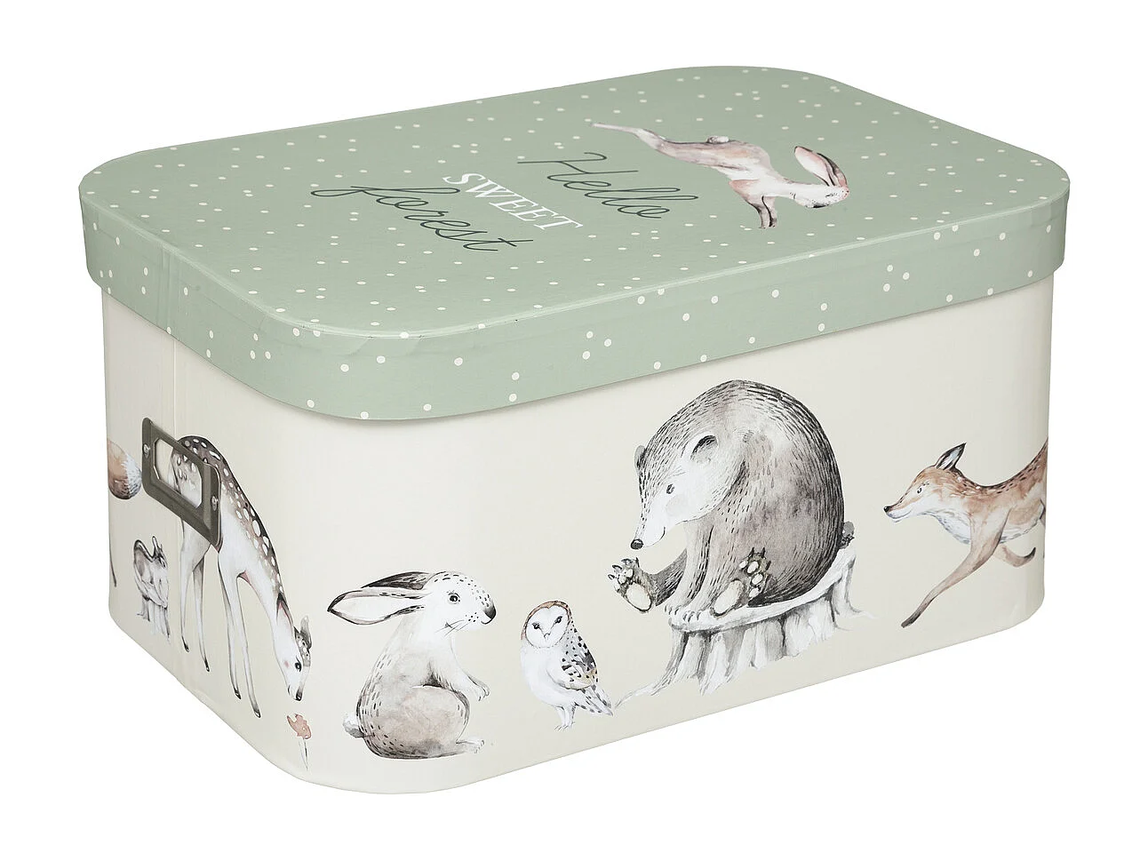 Lot de 3 Boîtes de Rangement "Forêt" 36cm Multicolore