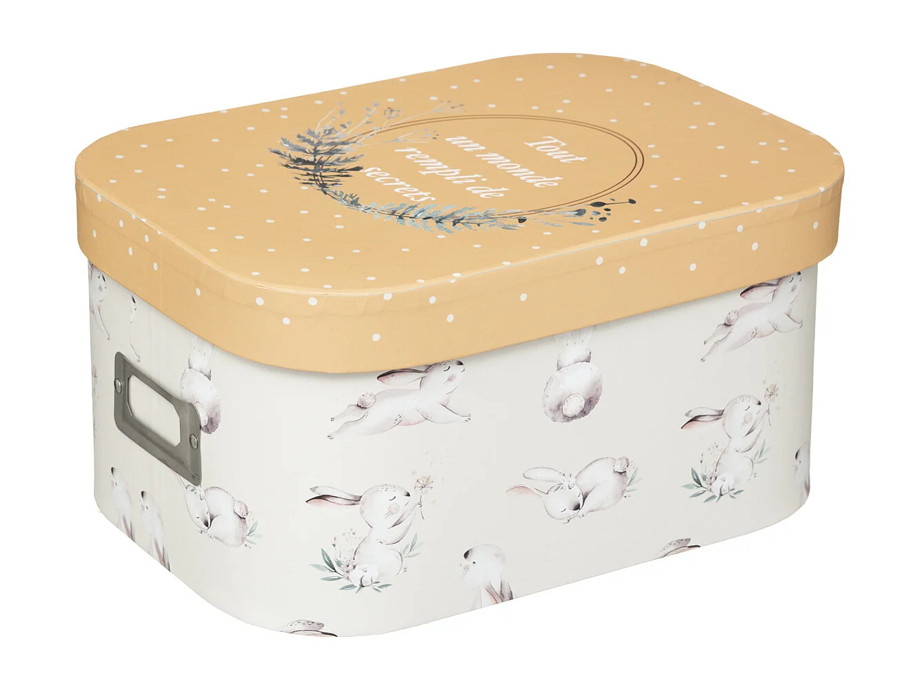 Lot de 3 Boîtes de Rangement "Forêt" 36cm Multicolore