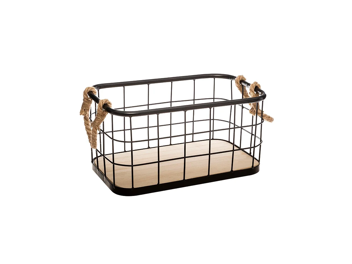 Lot de 3 Cagettes de Rangement "Loft" 38cm Noir