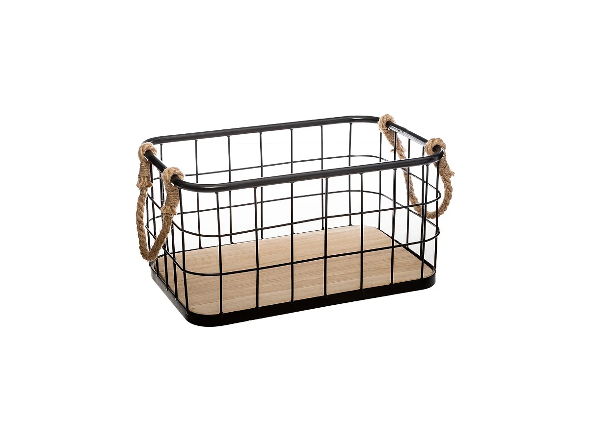 Lot de 3 Cagettes de Rangement "Loft" 38cm Noir
