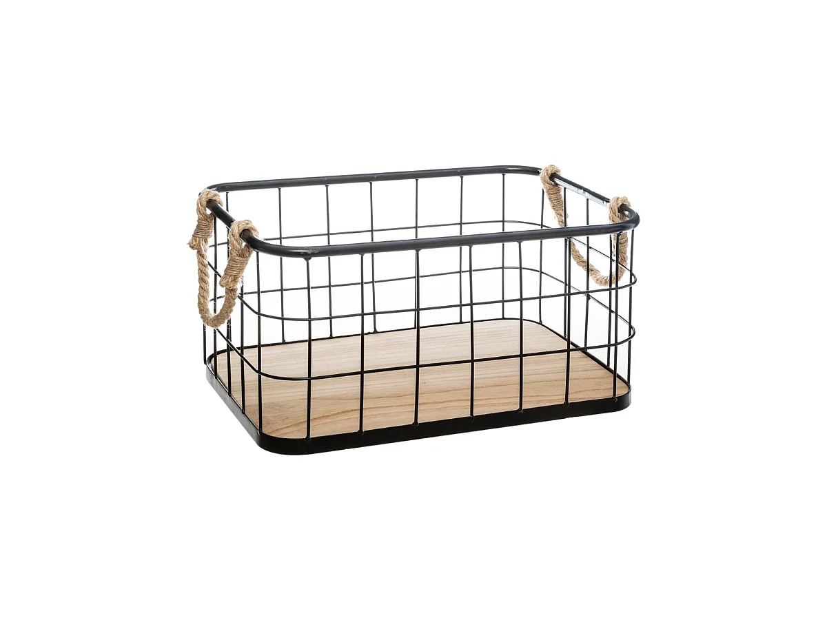 Lot de 3 Cagettes de Rangement "Loft" 38cm Noir