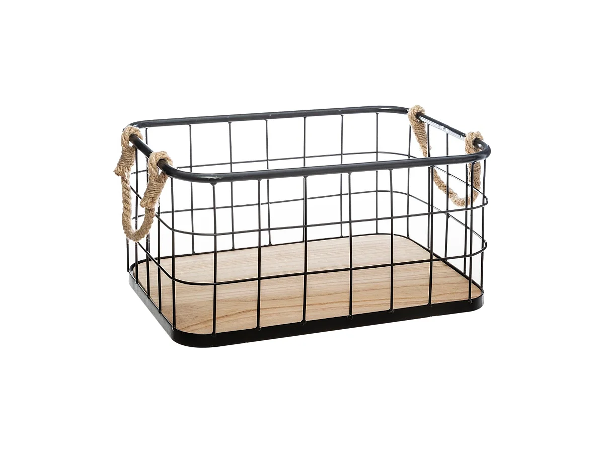 Lot de 3 Cagettes de Rangement "Loft" 38cm Noir