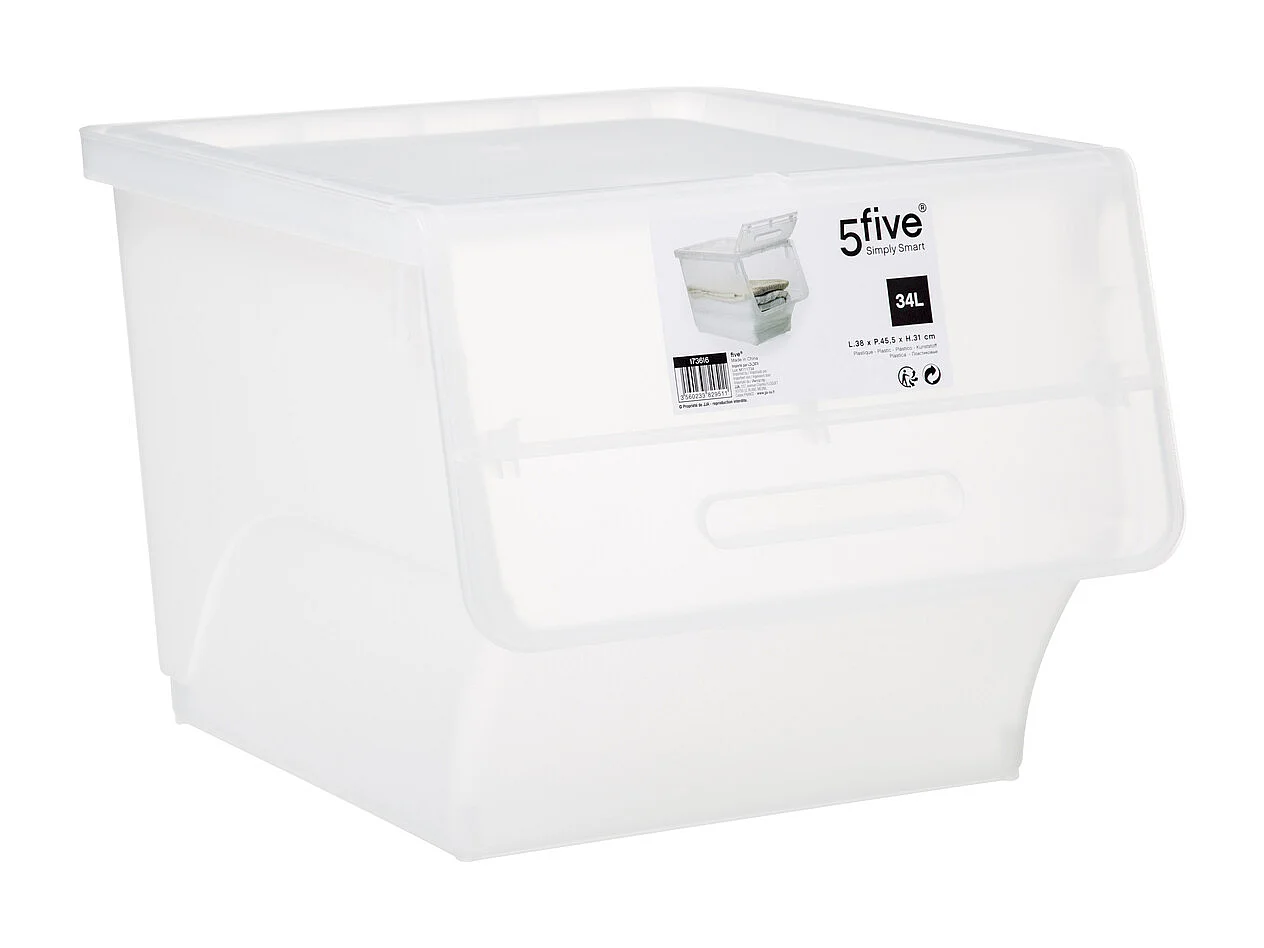 Boîte de Rangement "Cara" 34L Transparent