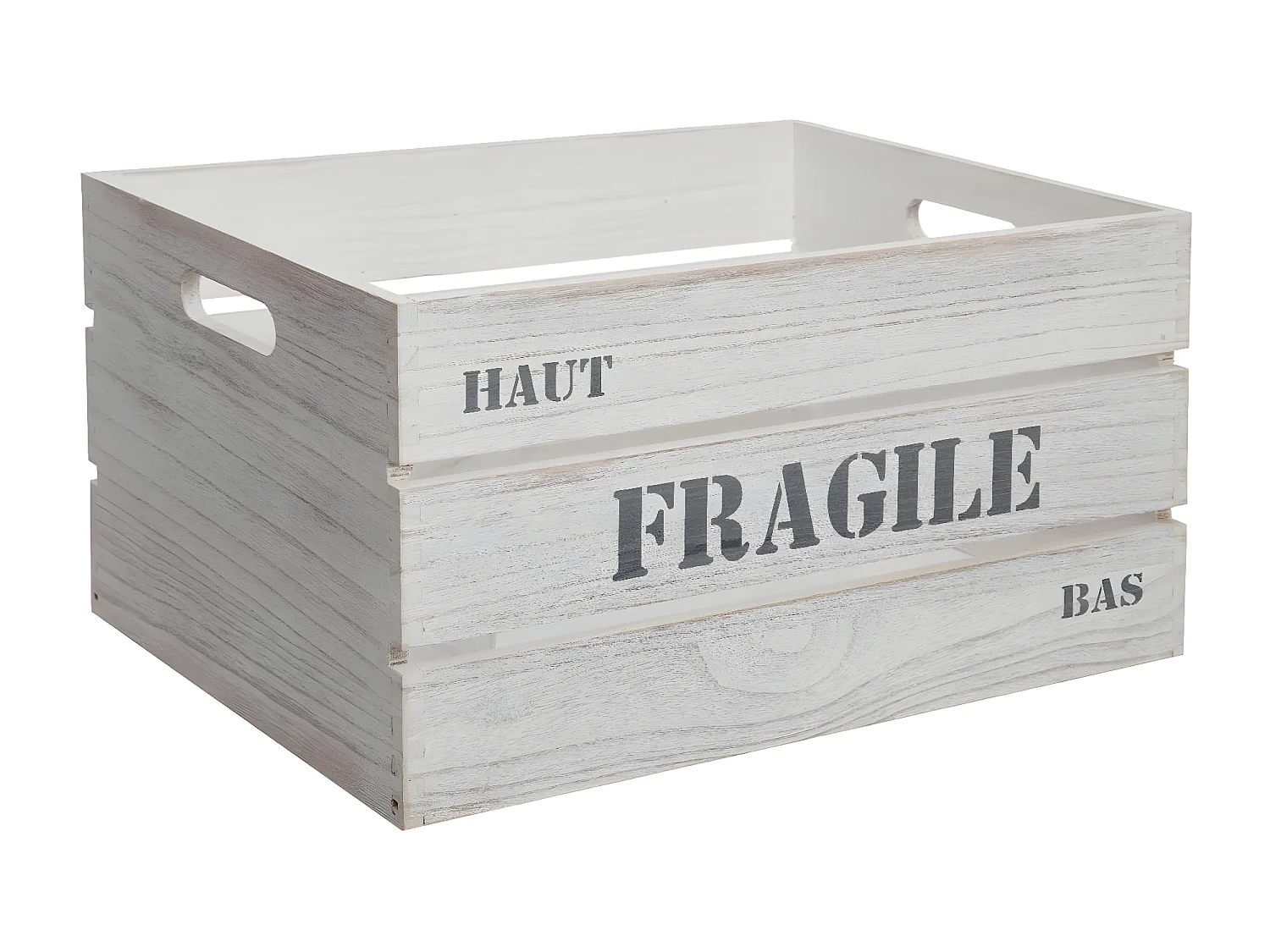 Lot de 6 Cagettes "Histoire" 40cm Blanc