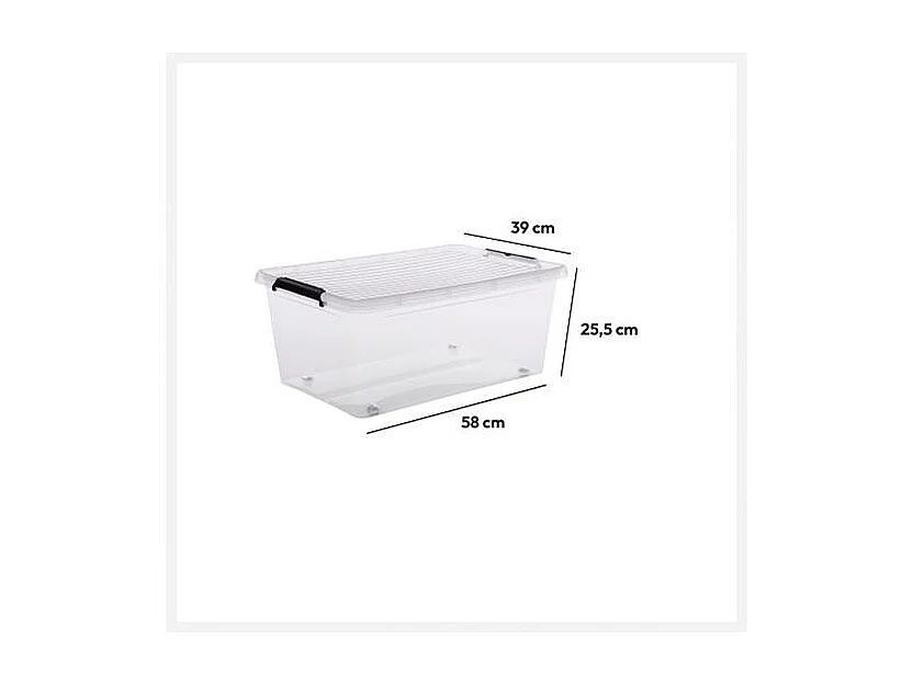 Boîte de Rangement à Clip "N Box" 40L Transparent