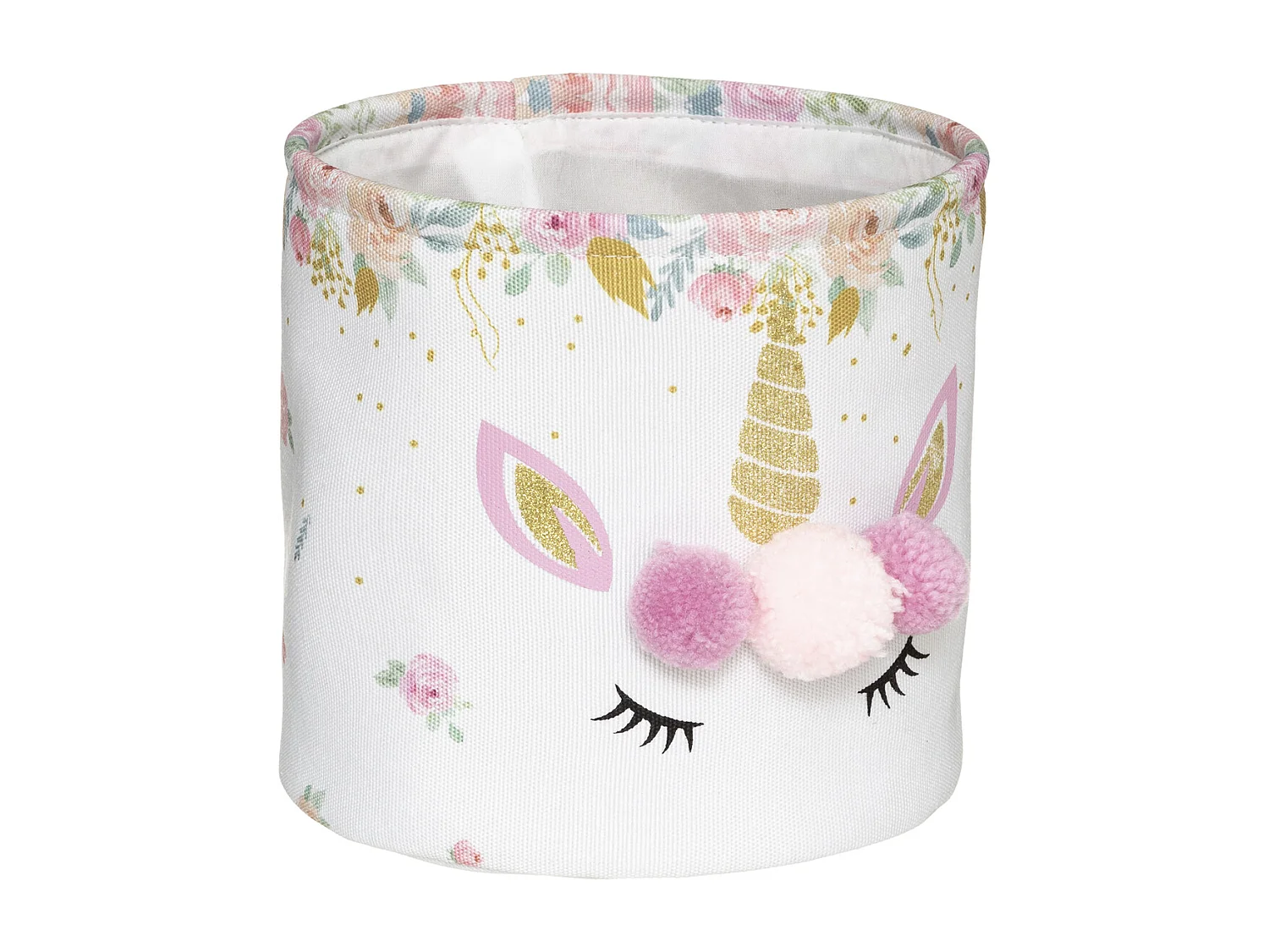 Lot de 2 Paniers Déco Enfant "Licorne" 30cm Blanc