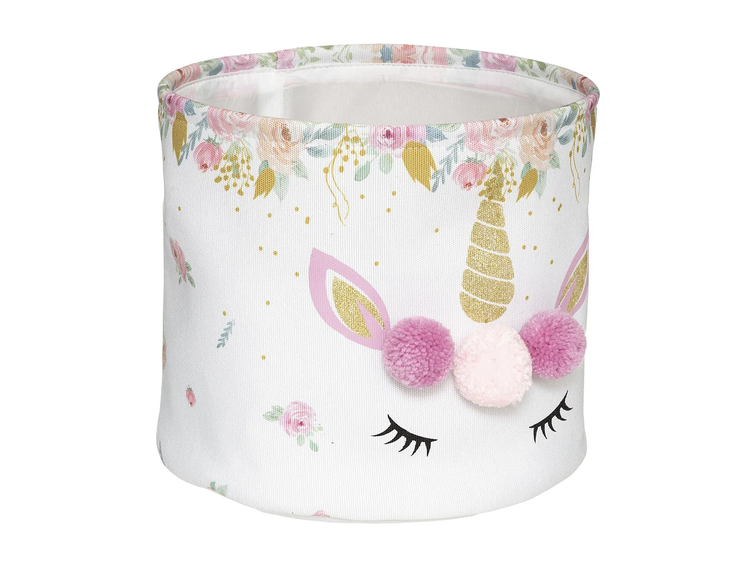 Lot de 2 Paniers Déco Enfant "Licorne" 30cm Blanc