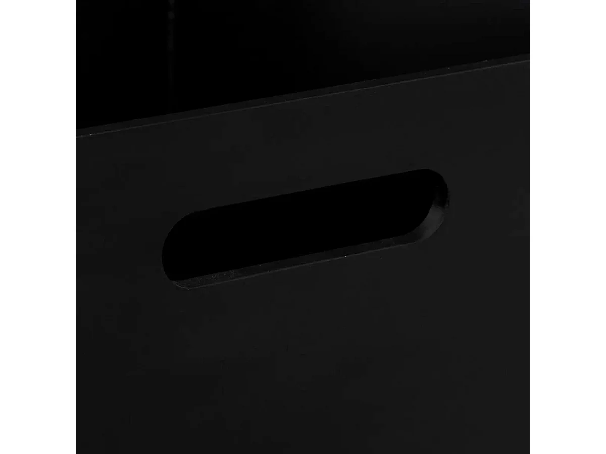 Corbeille de Bureau Bambou "Bava" 32cm Noir