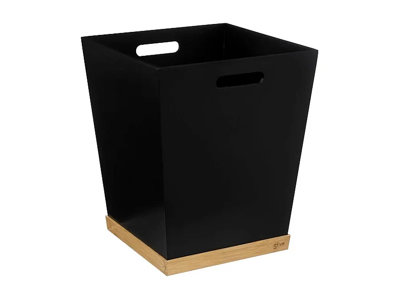 Corbeille de Bureau Bambou "Bava" 32cm Noir