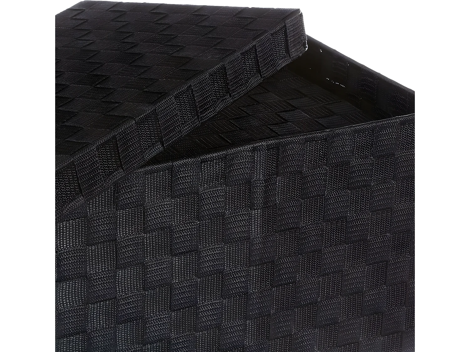 Lot de 3 Paniers de Rangement "Déco" 40cm Noir