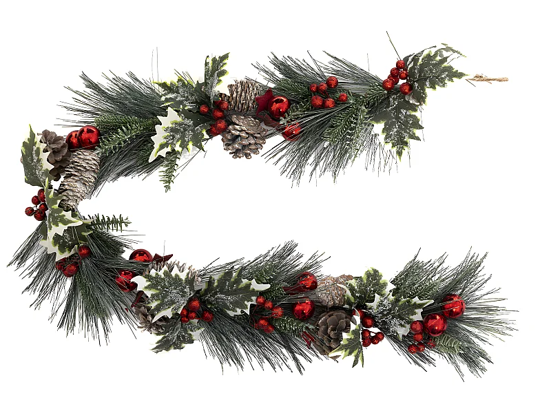 Guirlande de Noël "Féerie Folk" 100cm Vert