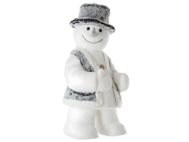 Bonhomme de Neige Déco "Hors Piste" 49cm Blanc
