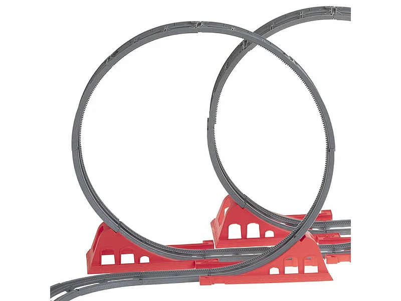 Train Musical Électrique "Looping" 38cm Gris & Rouge
