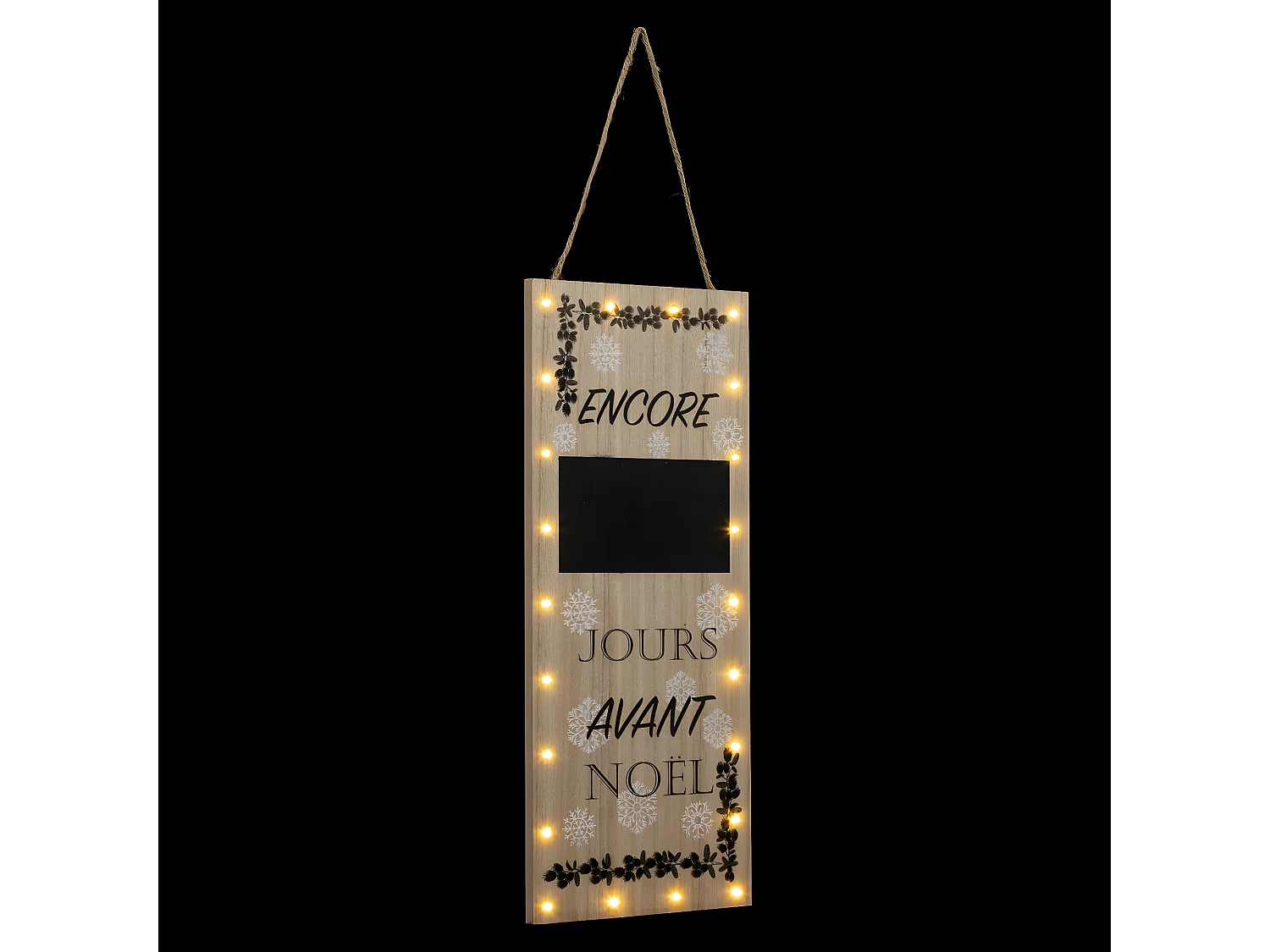 Décoration Lumineuse Led "Pancarte" 55cm Naturel