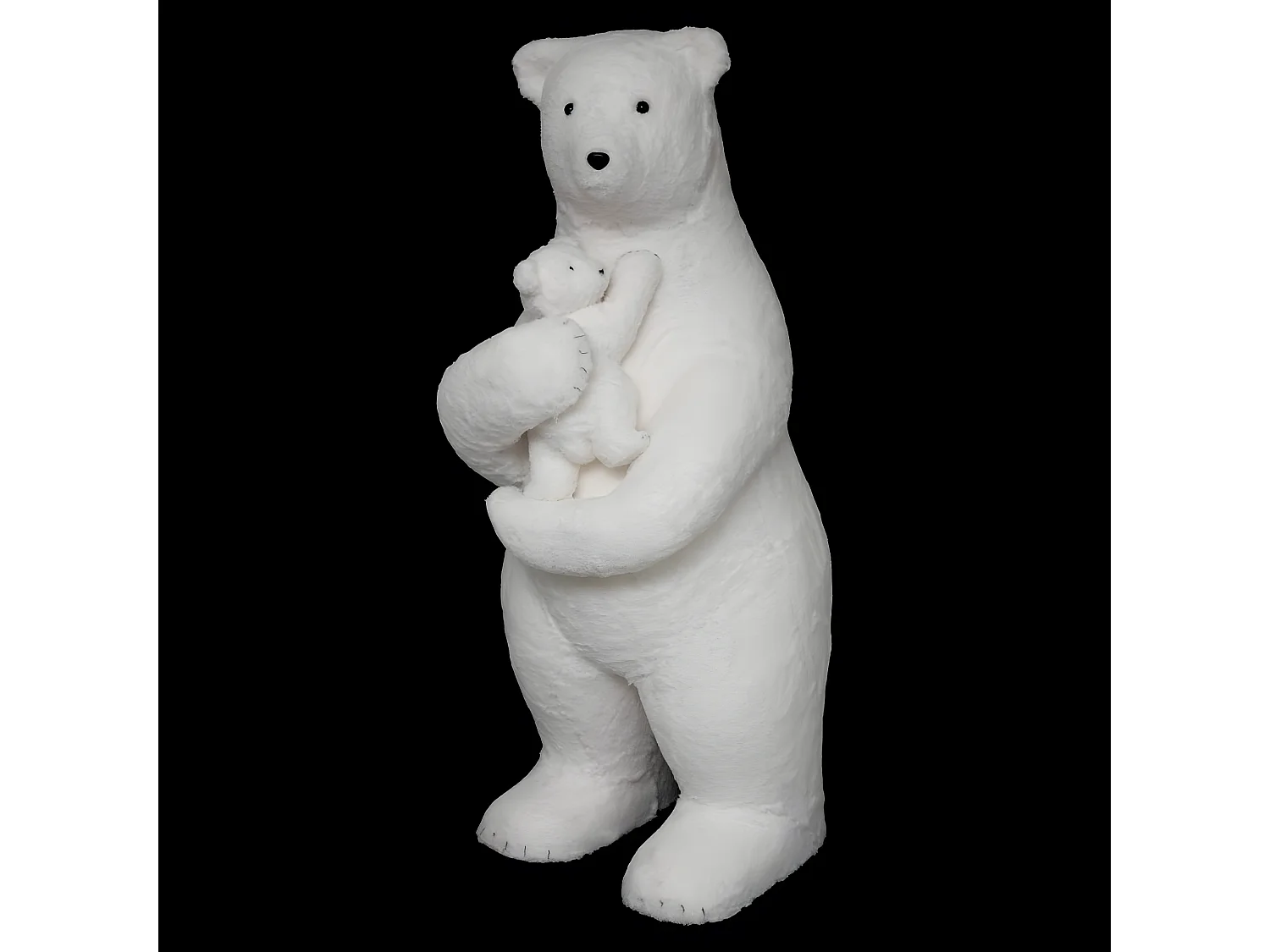 Ours avec Bébé Déco "Manteau" 150cm Blanc