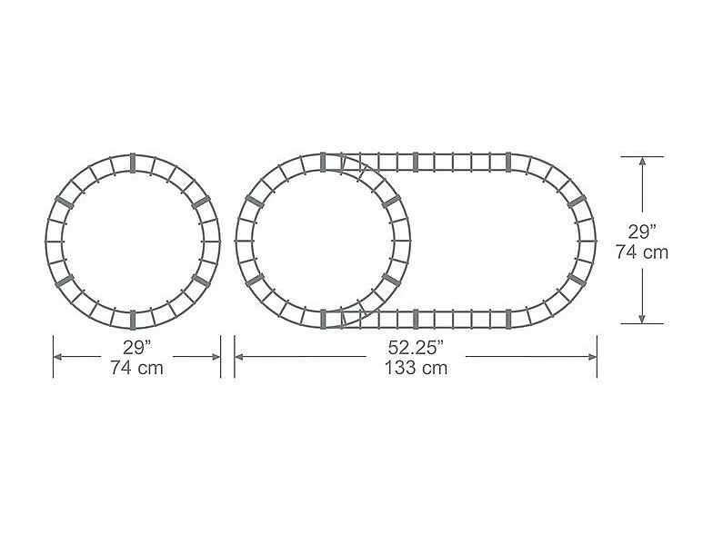 Train Électrique Musicale "Noël" 133cm Rouge