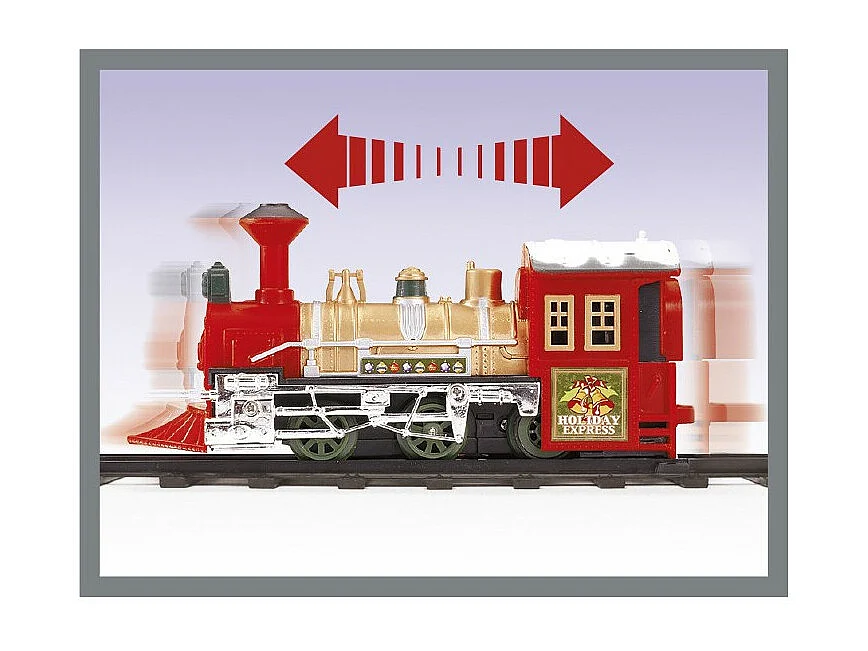 Train Électrique Musicale "Noël" 133cm Rouge